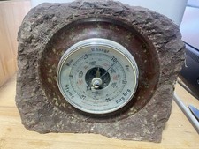 Vintage Retro Stone Weather Station Barometer
