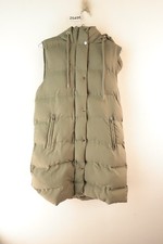 Zara Womans Khaki Long Padded