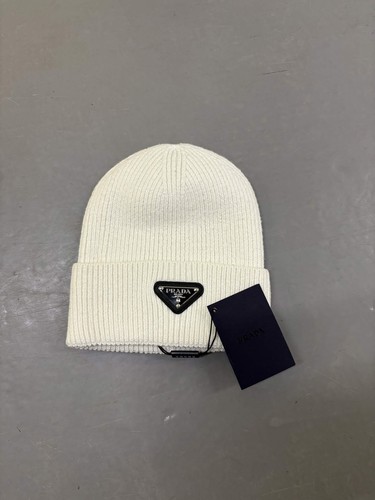 Prada beanie white - beanie, knitted