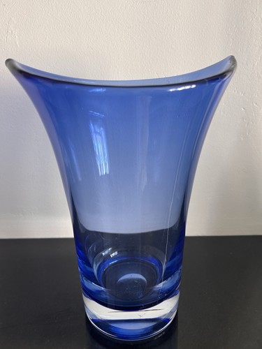 Vintage large blue krosno - vintage,