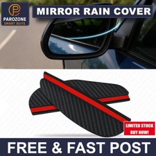 1 Pair Car Side Wing Mirror Rain Protector Cover Cap Smoke Guard Universal Fiber