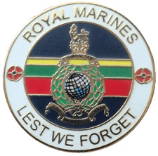 Royal Marines Pin Badge - Lest We Forget - MOD Approved - EXCLUSIVE