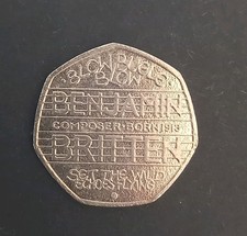 Royal Mint 2013 Benjamin Britten 50p Coin