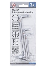 BGS Diy 7982 | L- Type Wrench Set | Slot SL / Cross Slot | 3 pcs. Workshop Tool