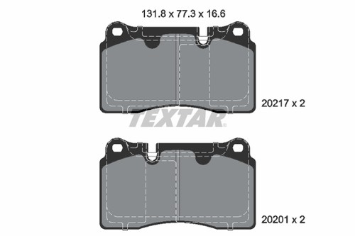 Brake pads set front right - pads,