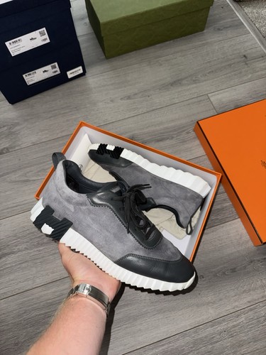 Hermès gris orage suede - hermès, &