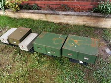 Vintage Metal Index File Boxes Ideal For Tools
