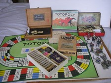 Joblot mixed Vintage games Totopoly  with Card Horses Dominoes  lead knights