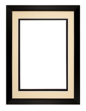 Black or White Matt Picture frame photo frame poster frame with Double Mount 