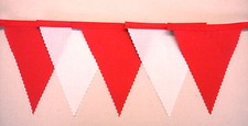 Red & White Fabric bunting