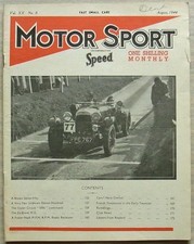 MOTOR SPORT Magazine Aug 1944