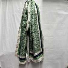 Joules 100% Silk Scarf Greens