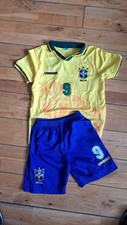Boy's Retro Umbro Brazil Ronaldo 9 Kit Age 10-12
