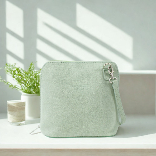Real suede leather crossbody - suede,