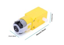 3V-12V DC 70mA (3V) Robot Car DIY Dual Shaft Gear TT Motor for Robot 2-PACK