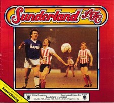 Sunderland v Liverpool 1984/1985 - POSTPONED programme dated 12th January 1985