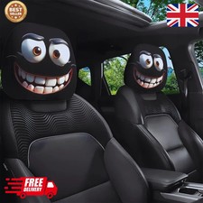 2pcs Funny Cartoon Eyes Car Headrest Covers , Cars Seat Head Rest Protector UK