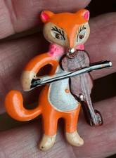 Vintage Orange Cat And Fiddle