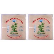Bamboo Tree Square Rice Paper (22 CM) - 340g (Pack of 2) I Great for Spring Roll