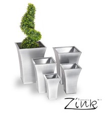 Zinc Metal Silver Flared