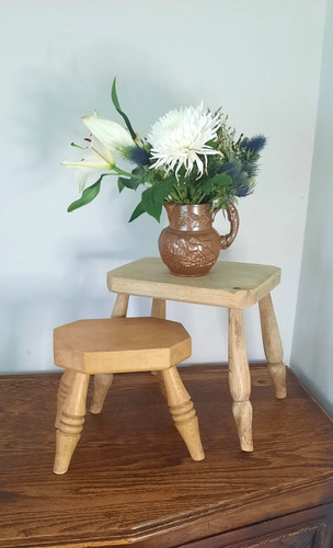 Vintage rustic wooden milking - rustic,