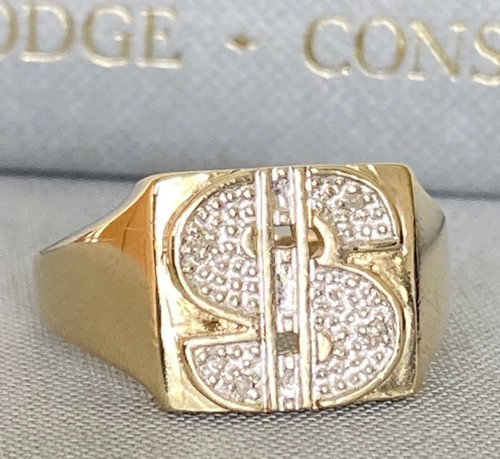 Gents 9ct gold diamond - 9ct,