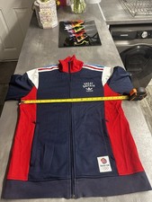 Retro Adidas Team GB Olympics Track Top Jacket Medium Read Description Blue Red
