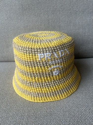 Prada raffia bucket hat - bucket, m