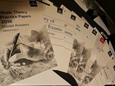 BUNDLE OF 9 ABRSM MUSIC THEORY PRACTICE PAPERS MODEL ANSWERS.