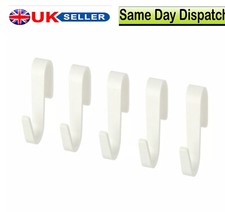 Ikea Sunnersta Rail S-Hooks Plastic, White 5pcs New SEALED