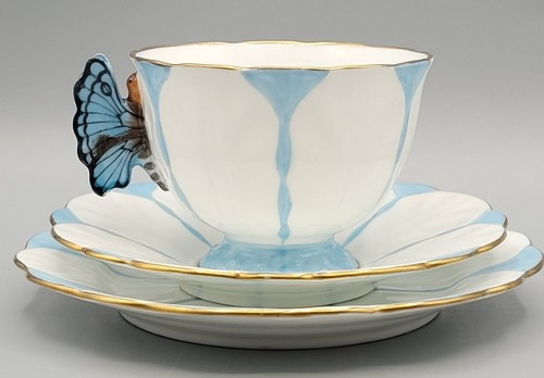 Rare art deco aynsley blue - art,
