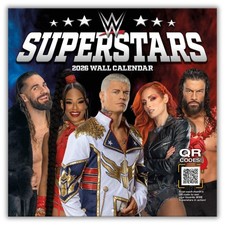 2026 Calendar WWE Superstars Wrestling to Month View Square Calendar