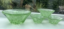 Glass Serving Bowl & 3 Dessert