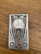 St Justin Pewter Art deco Clock
