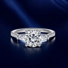 2.50Ct Round Cut Lab Created Diamond Beautiful Wedding Ring 14k White Gold
