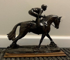 Large Bronzed Famous Jockey