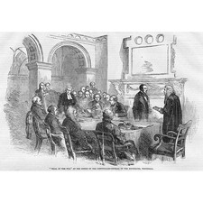 Trial of the Pyx at the Exchequer Whitehall - Antique Print 1854