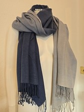 Pashmina Ombre blue Scarf shawl Cashmere