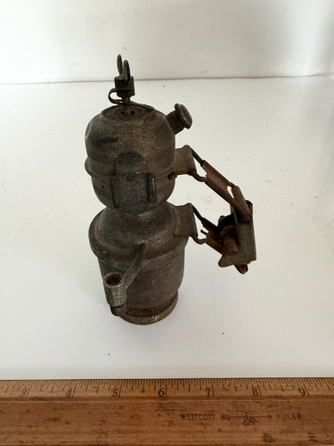 Antique carbide bicycle lamp - carbide,