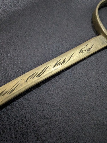 Vintage engraved brass letter - engraved,