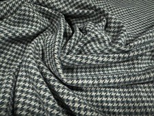 Wool Mouflon Flannel Brushed Fabric, Per Metre - Dogtooth - Teal