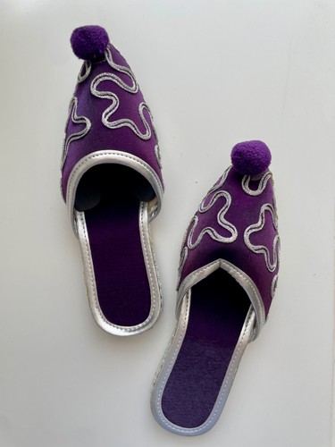 Dark purple babouche henna - purple,