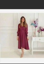 ZARA M( Uk10)  BURGUNDY SATIN