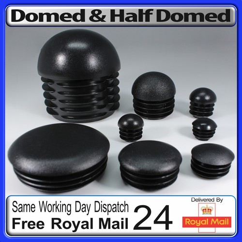 Domed round plastic end caps - end,