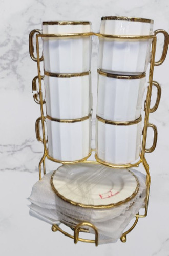 Stunning tea set cups - of, 6