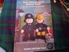 Jean Greenhowe Mascot Dolls Knitting Pattern Booklet -10 Dolls + Display Stands