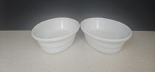 Pair of White Oval Shaped