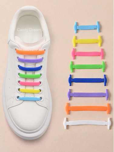 Shoe laces silicone elastic - silicone, no