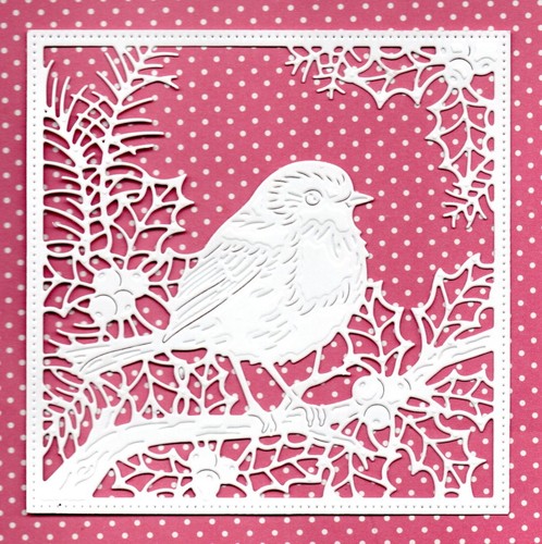 Christmas robin scene frame - scene,