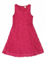 KALIKO Womens Sleeveless A-Line Dress UK 16 Large Pink Floral Polyester DP02